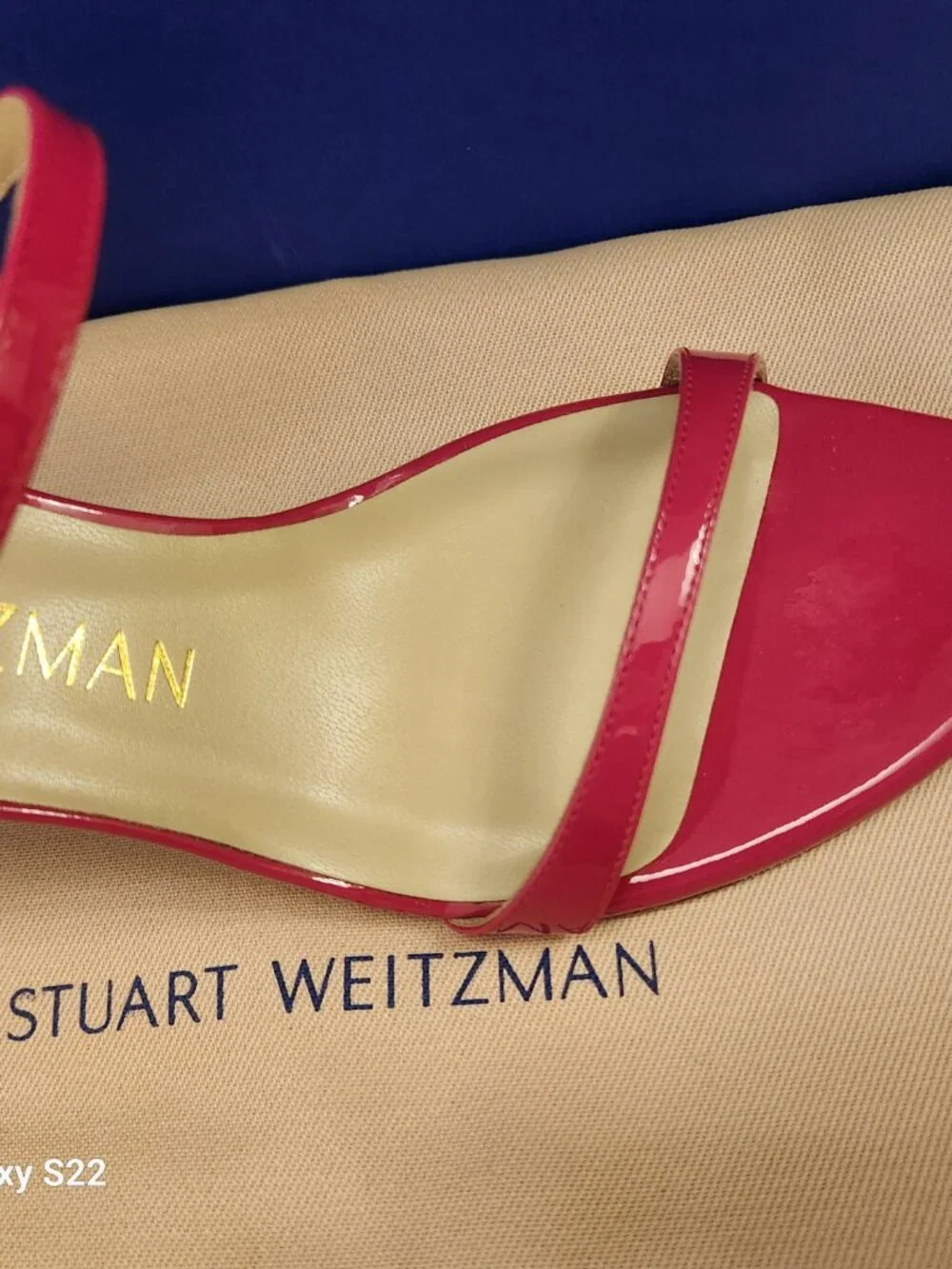 Stuart Weitzman Aleena 75 Pink Patent Leather Heel Sandals. NIB. Size 7.5 - Picture 3 of 11